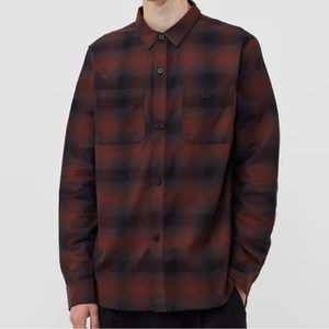One Of These Days Red Hometown Hero Cotton Flannel Size L